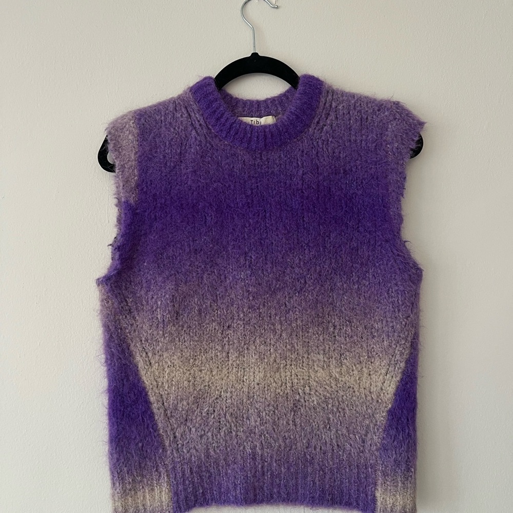 Tibi superfine alpaca cropped vest